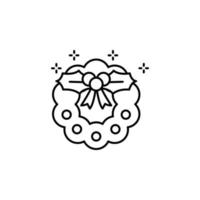 Mistletoe, wreath vector icon illustration