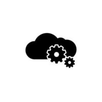 cloud, configuration vector icon illustration