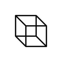 3-dimensional cube vector icon illustration