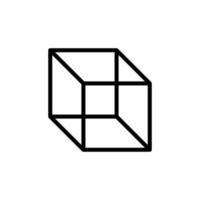 3-dimensional cube vector icon illustration