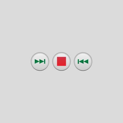 music track control button colored vector icon illustration
