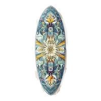 ornate surfboard. Watercolor. On the beach. 8k, on white background, generat ai photo
