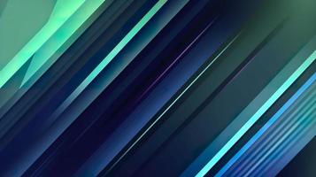 an abstract blue and green line, striped background, in the style of angular shapes, dark sky-blue and dark aquamarine, Gradient dynamic lines background, generate ai photo