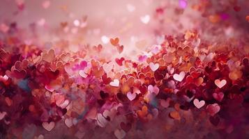 pink hearts on a background, in the style of subtle color gradations, ai yazawa, romantic scenes, light red, lovecore, yukimasa ida, generat ai photo