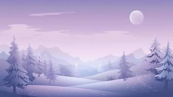 the snow landscape background will make your Christmas design attractive, in the style of light purple and light blue, subtle color variations, generat ai photo