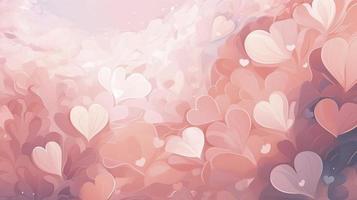 pink hearts on a background, in the style of subtle color gradations, ai yazawa, romantic scenes, light red, lovecore, yukimasa ida, generat ai photo