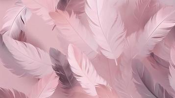 coloured feathers in pink on the background, in the style of subtle shading, anime aesthetic, wallpaper, pigeoncore, free brushwork, translucent color, generat ai photo