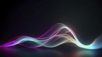 Minimal gradient background with flowing lights, neon colors, white and silver, glowing, shiny, sweeping, curving, smooth design, 8k, cinematic, generate ai photo