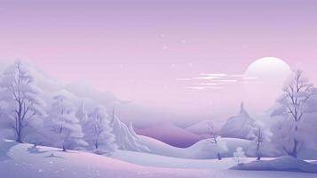 the snow landscape background will make your Christmas design attractive, in the style of light purple and light blue, subtle color variations, generat ai photo