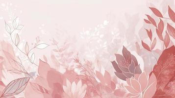 watercolor floral arrangement and watercolor background on a pink background, in the style of trace monotone, high resolution, light red and light pink, generat ai photo