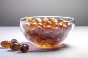 date seeds in a bowl on a white surface, in the style of translucent geometries, graceful poses, infused with social commentary, generat ai photo