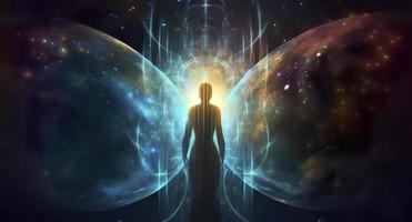 The Universal Operating System, the soul of the Universe entity, within this OS lives every single instruction needed for the creation code, generat ai photo