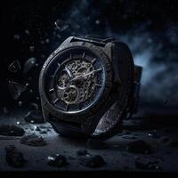 Powerful Explosion and Designer Watch in Commercial graphy photo