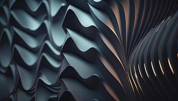 geometric wavy folds background, digital art illustration, photo