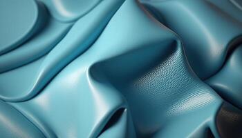 ligero azul cuero textura fondo, digital Arte ilustración, generativo ai foto
