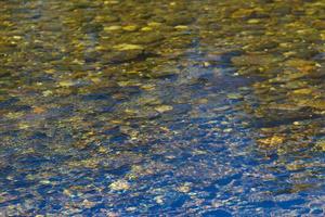 water texture background running over the stones photo