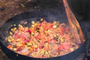 comida al disco de arado tipica de la gastronomia argentina foto