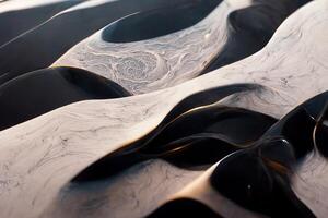 close up of a black and white sculpture. . photo