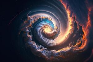 un imagen de un espiral en el cielo. generativo ai. foto