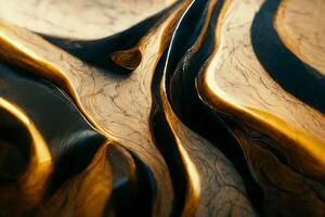 close up of a gold and black sculpture. . photo