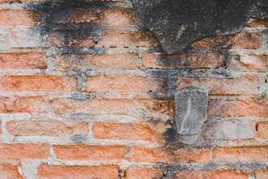 Grunge and old Construct wall with cement and brick on home, construction background concept. photo