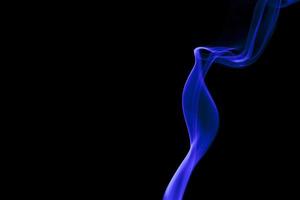 Swirling abstract blue smoke photo