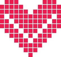 illustration vector graphic of love pixels shape good for graphic design