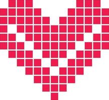 illustration vector graphic of love pixels shape good for graphic design