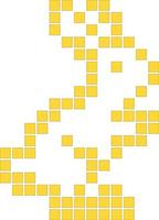 illustration vector graphic of rabbit pixels shape good for graphic design