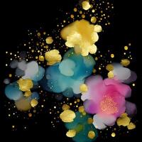 Abstract watercolor glitter background, Watercolor splash painting texture, Abstract luxury texture, Acrylic liquid glitter texture, photo