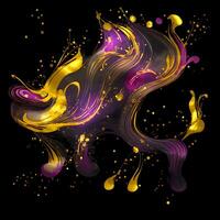 Abstract multicolor paint splash explosion on black background, Abstract swirling background, Watercolor glitter texture, photo