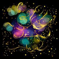 Abstract multicolor paint splash explosion on black background, Abstract swirling background, photo