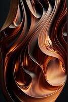 close up of a metal object on a black background. . photo