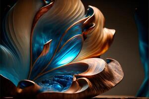 close up of a vase on a table. . photo