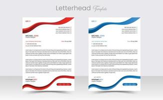 corporate modern letterhead design template. creative modern letterhead design template for your project. letterhead, letterhead, Business letterhead design. Pro Vector