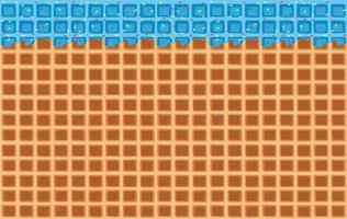 Pattern current icing, glaze or chocolate on waffle texture background, waffle cone with ice cream. Belgian waffle. vector
