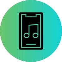 Mobile Music App Vector Icon Design