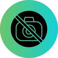 No Camera Vector Icon Design