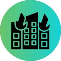 Building Fire Vector Icon Design