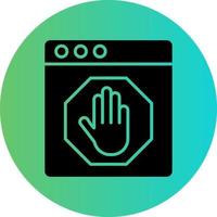 AD Blocker Vector Icon Design