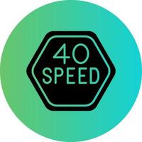 Speed Limit Vector Icon Design