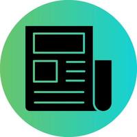 Newspaper Vector Icon Design