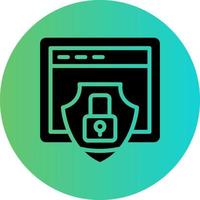 Website Security Vector Icon Design