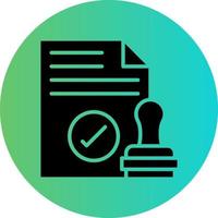 Approved Project Vector Icon Design