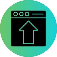 Webpage Upload Vector Icon Design