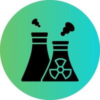 Nuclear Plant Vector Icon Design