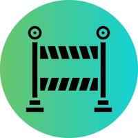 Construction Barrier Vector Icon Design
