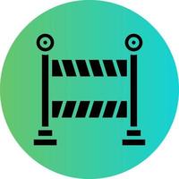 Construction Barrier Vector Icon Design