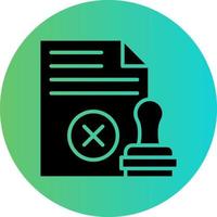 Rejected Project Vector Icon Design