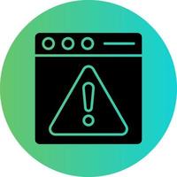 Web Warning Vector Icon Design